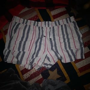 Pink blue white boho shorts